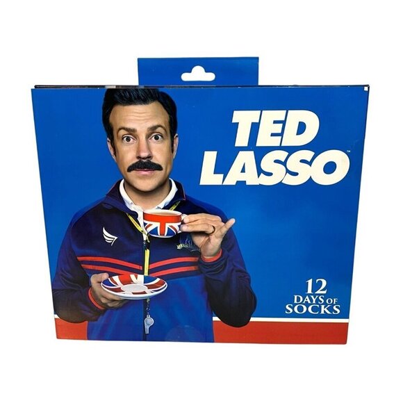 12 Days Of Socks Ted Lasso Men's Shoe Size 6 - 12 Ankle + Crew NIB Holiday Gift - Picture 1 of 6